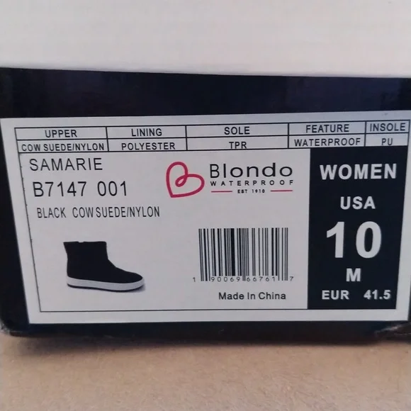 Blondo Waterproof Quilted Snow Winter Boots Sz 10 NWB - Picture 7 of 9